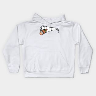 Angry mouth with cigar Kids Hoodie